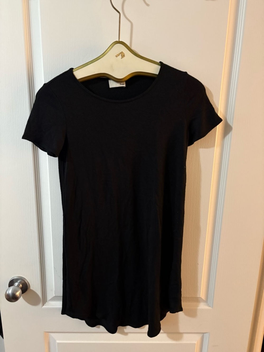 Aritzia Wilfred Free Black T-Shirt Dress Short Sleeve Size XS
